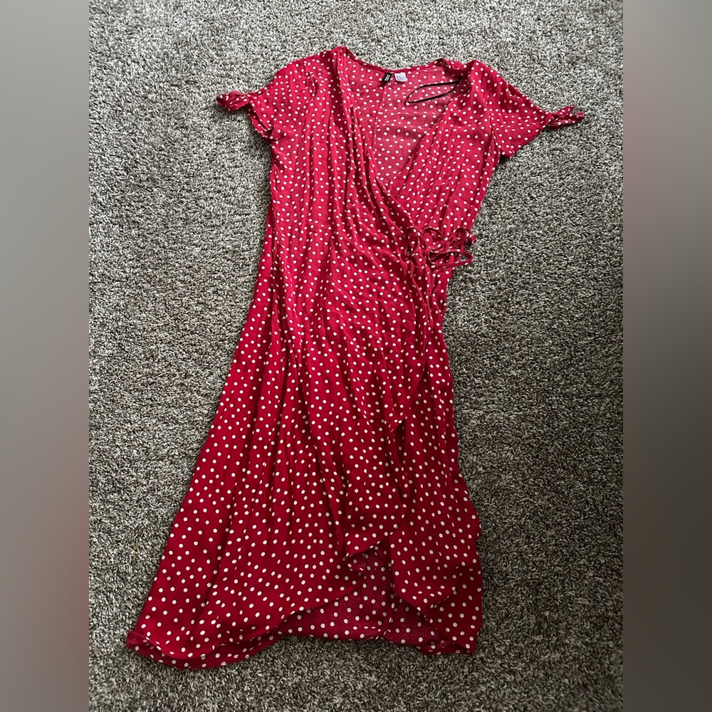 H&M Polka Dot Wrap Midi Dress